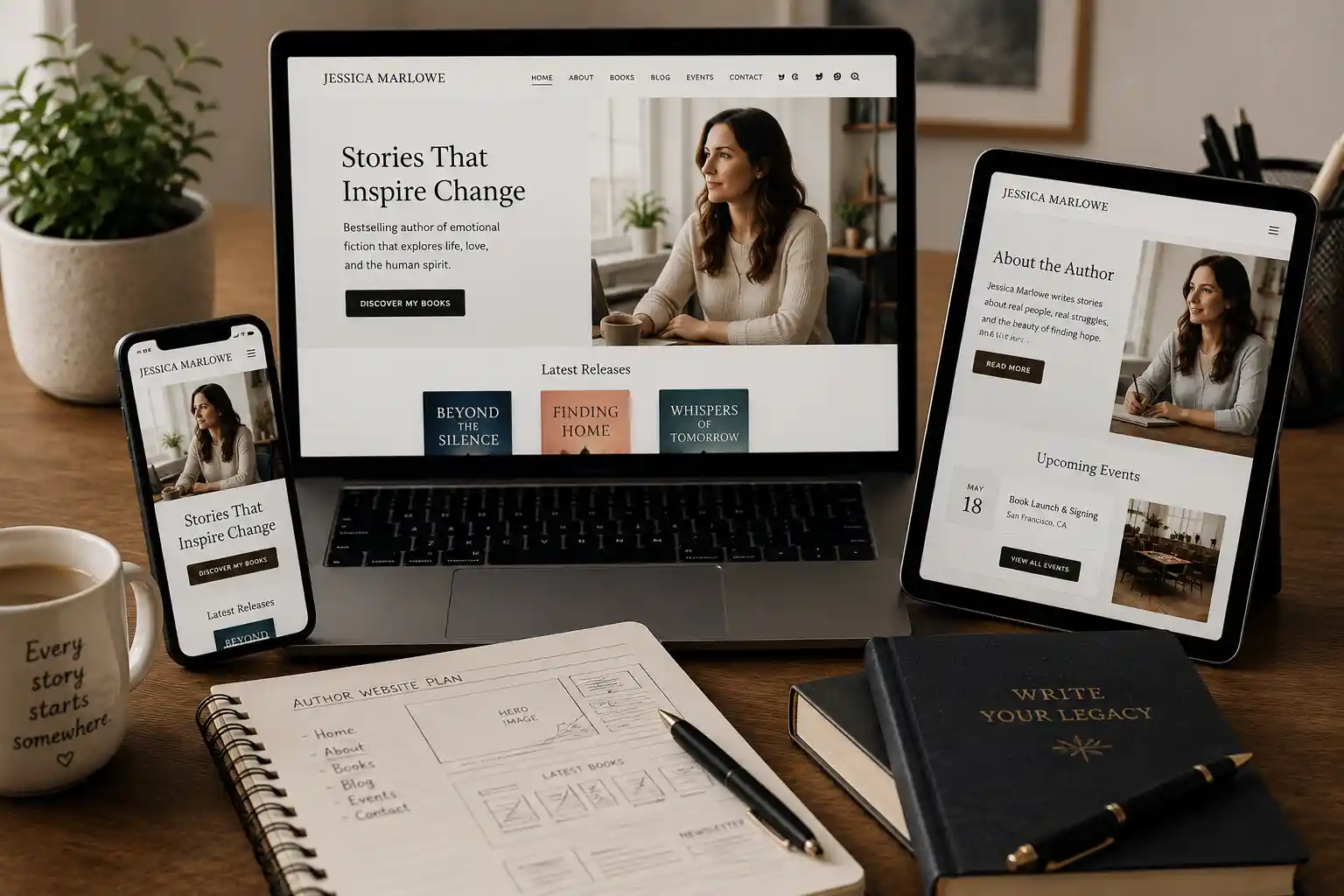 Custom Author Website Design